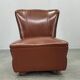 1950s Italian Mid Century Leatherette Lounge Chair