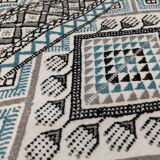 Hand-woven margoum rug in natural wool