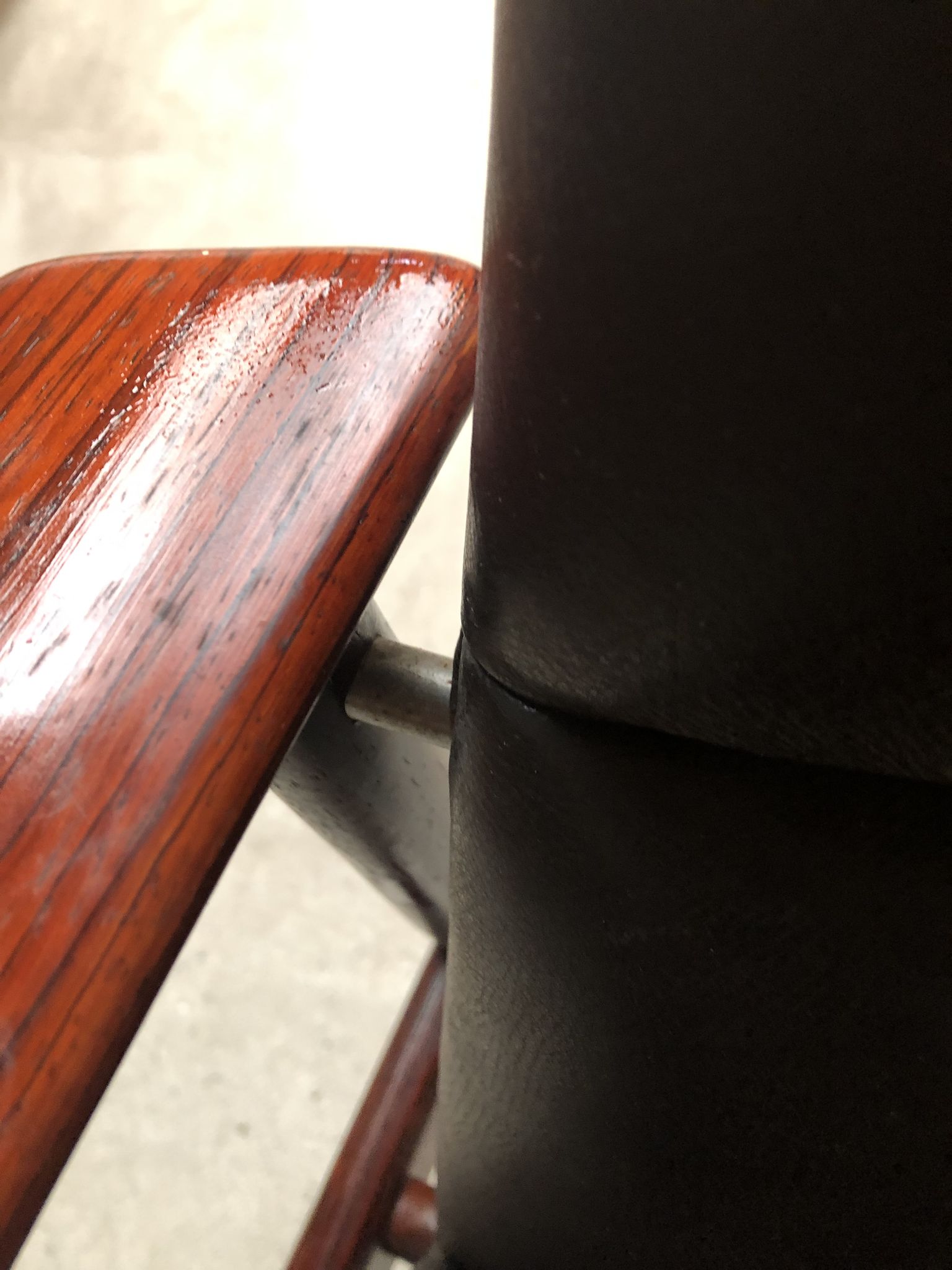 Danish leather and rosewood armchairs for Sibast 70s
