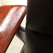 Danish leather and rosewood armchairs for Sibast 70s
