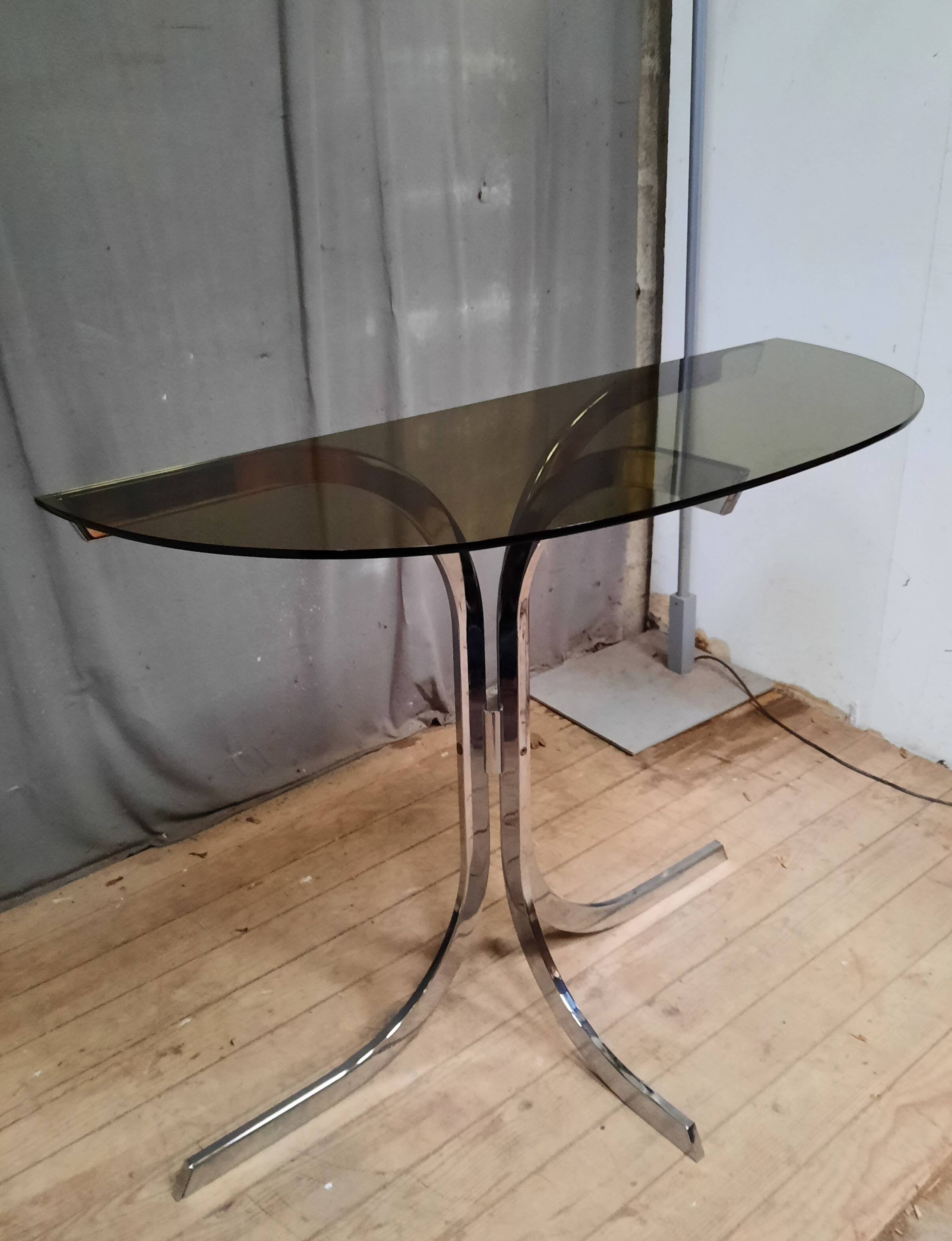 Designer glass and metal console