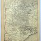 Antique engraving 1898, French Alps, map, mountain • Lithograph, original illustration