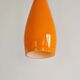 Suspension en verre orange 'Bang' par Jacob E. Bang pour Fog & Mørup, Danemark Années 1960