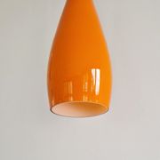 Orange glass 'Bang' pendant lamp by Jacob E. Bang for Fog & Mørup, Denmark 1960's