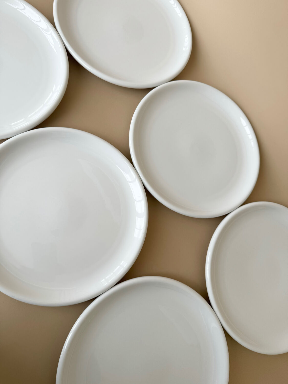 Set of 6 Vintage IKEA x Rondo white porcelain hollow dinner plates
