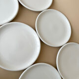 Set of 6 Vintage IKEA x Rondo white porcelain hollow dinner plates
