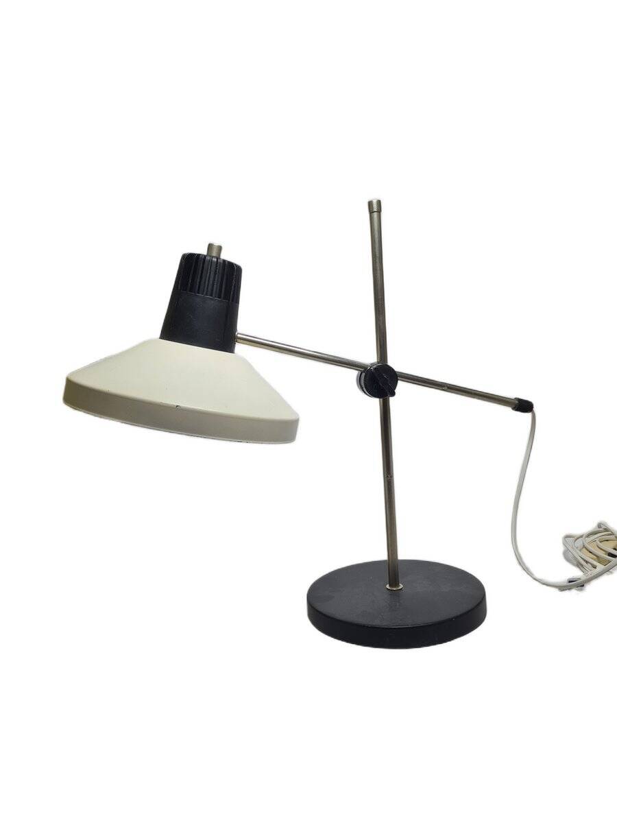 Vintage Polish bedside lamp in glass and metal, 1980s