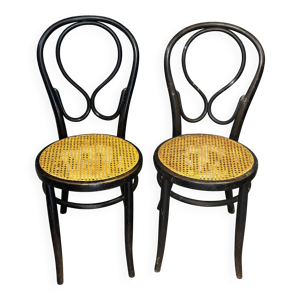 Paire de chaises Thonet - cannage