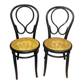 Pair of Thonet chairs - new caning