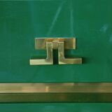 Emerald Green Console with Mirror, Italy, Set of 2