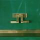 Emerald Green Console with Mirror, Italy, Set of 2
