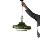 Vintage green UFO-shaped pendant light