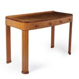 Art deco side table in burr maple 1930