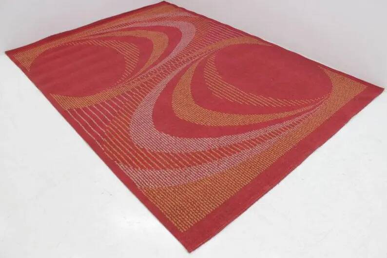 Midcentury Geometric Carpet, 1950s
