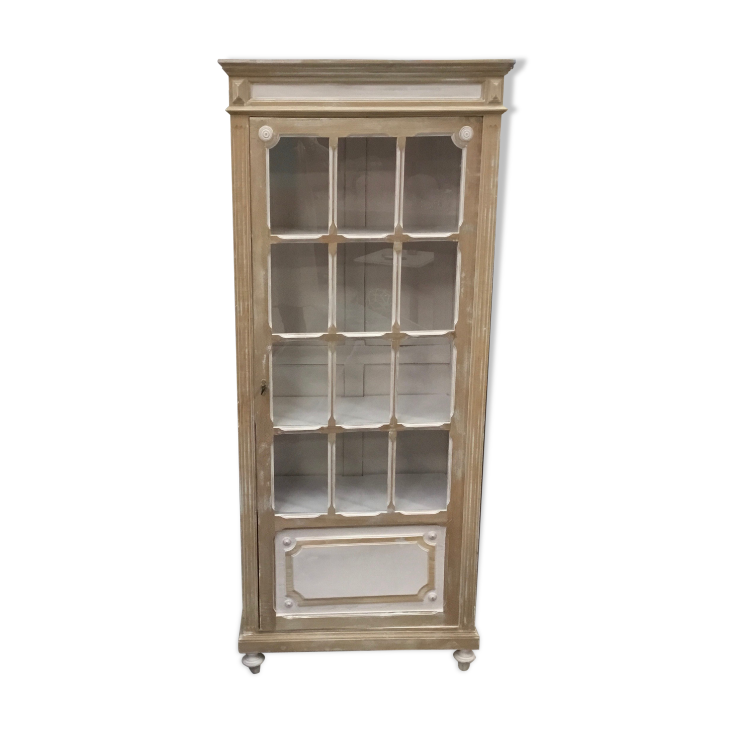 Painted window with a glass door