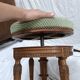Louis XVI style piano stool in walnut