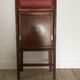 Folding chair wood and Skaï orange / vintage brown