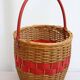 Wicker basket and scoubidou