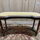 Louis XV style curved upholstered piano bench