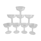 Lot of 8 60s crystal champagne glasses