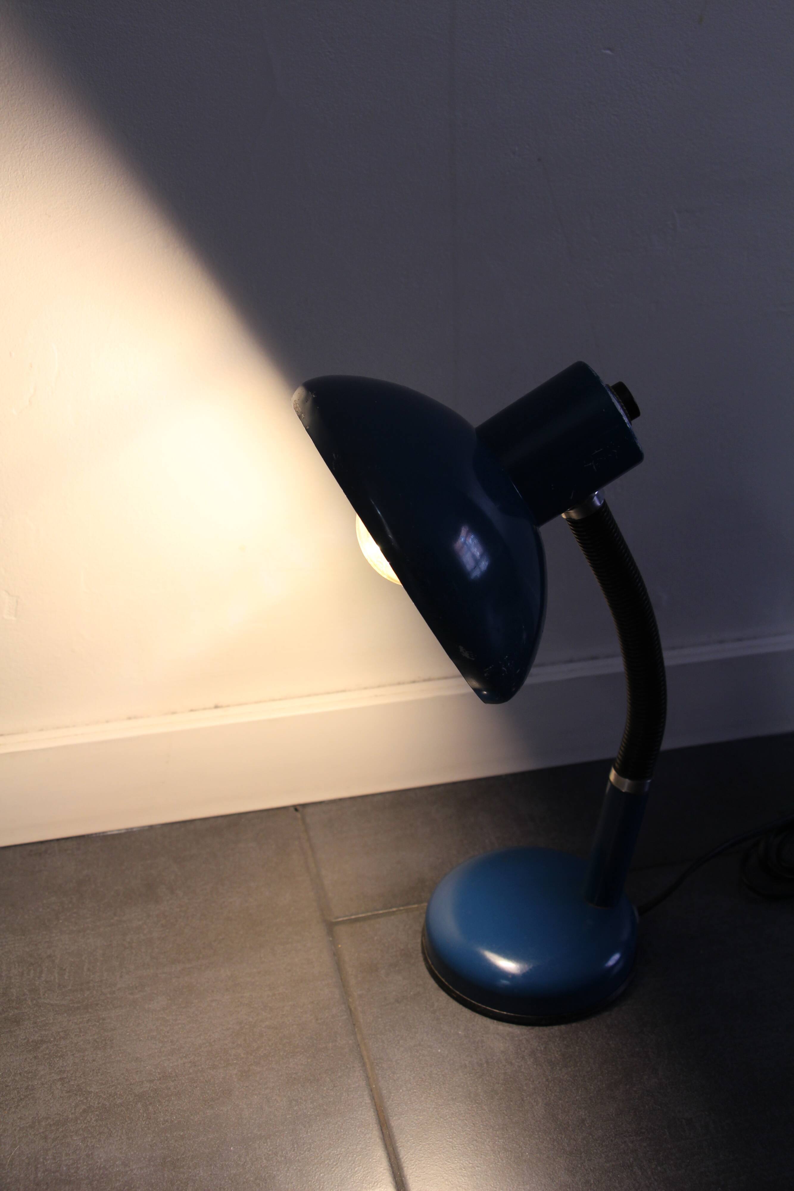 70's blue NARVA VEB desk lamp
