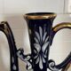 Pair of vintage jugs / pitchers in cobalt blue and gold ceramic – Made i