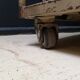 Industrial trolley, roulette shelf