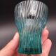 Set of 6 turquoise glass water glasses around 1975