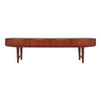 Lowboard en teck, design danois, années 1970, production : Danemark