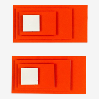 Pair of space age Op-art wall lights by Egon Hillebrand for Hillebrand Germany 1970s