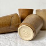 4 gobelets en grès Digoin vintage