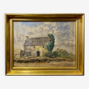 Tableau ancien, paysage de Bretagne , signé et daté 1931