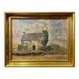 Old painting, landscape of Brittany, signed and dated 1931
