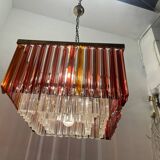 Lustre Triedri à prisme en verre de Murano années 1970