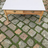 Eiffel-colored patinated cherry wood coffee table