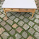 Eiffel-colored patinated cherry wood coffee table