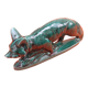 Art deco zoomorphic sculpture glazed ceramics n° 928 fox