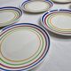 Dessert set, six dessert plates in Gien earthenware, 19 cm