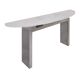 Contemporary Pair of Demilune Consoles Made Of White Quartz & Steel