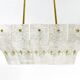J.T. Kalmar enormous brass and textured glass chandelier, Austria, 1950s