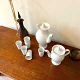 White porcelain coffee and tea set