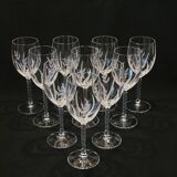 10 Arques Crystal Wine Glasses Fleury Cut Flamépis Model
