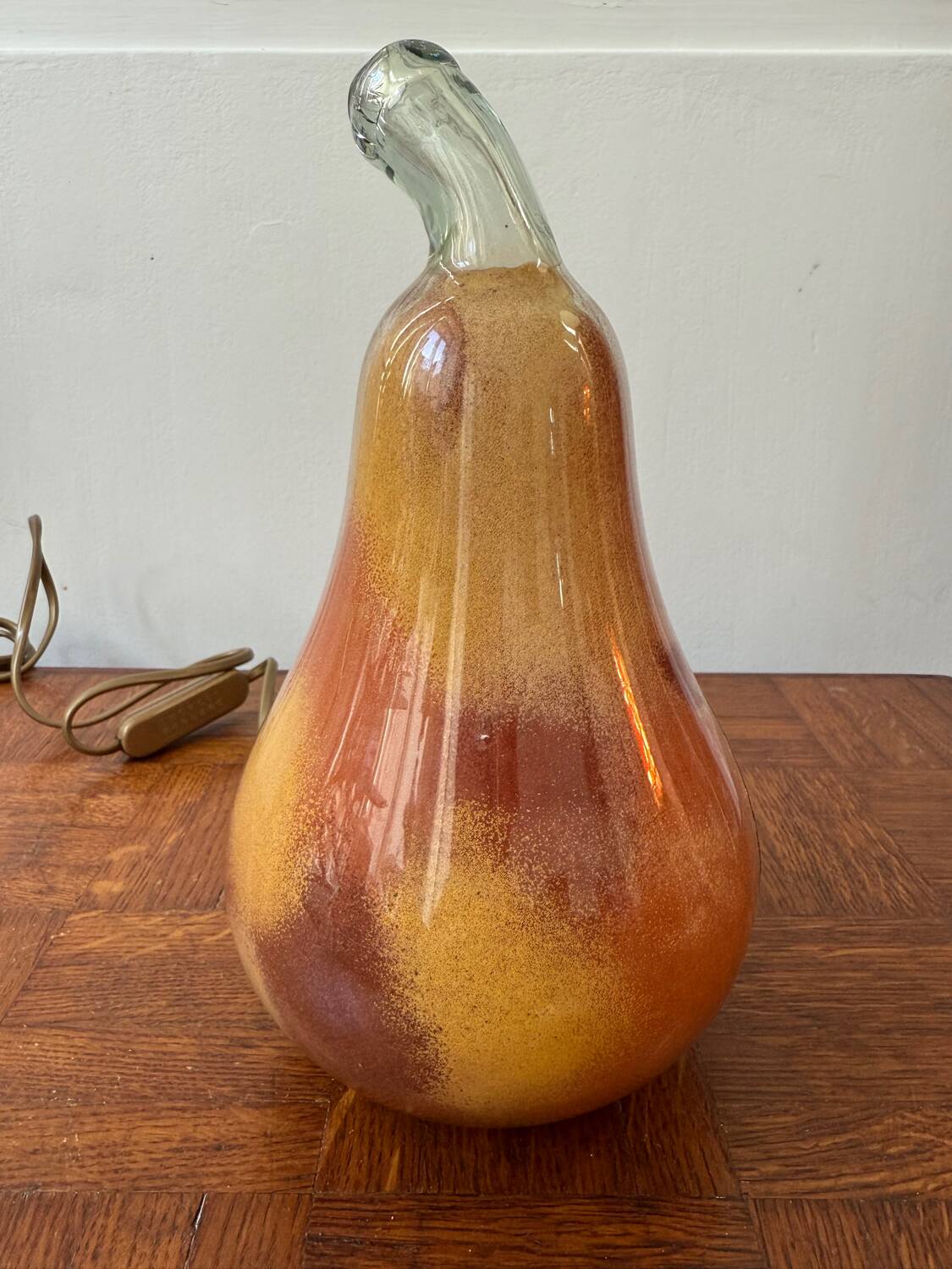 Lampe en verre en forme de poire