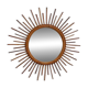 Miroir soleil vintage en rotin