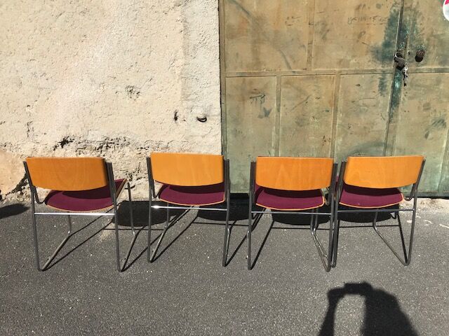Lot of 8 chairs 80