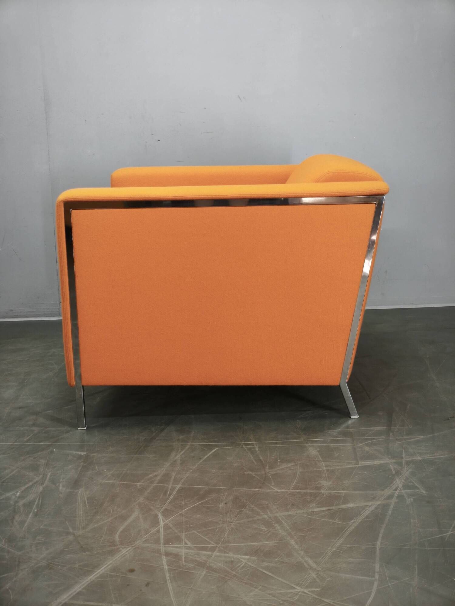 Enrico Franzolini Steel 2000 Orange Armchair for Moroso, Italy