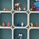 White plastic module shelf from the 70s
