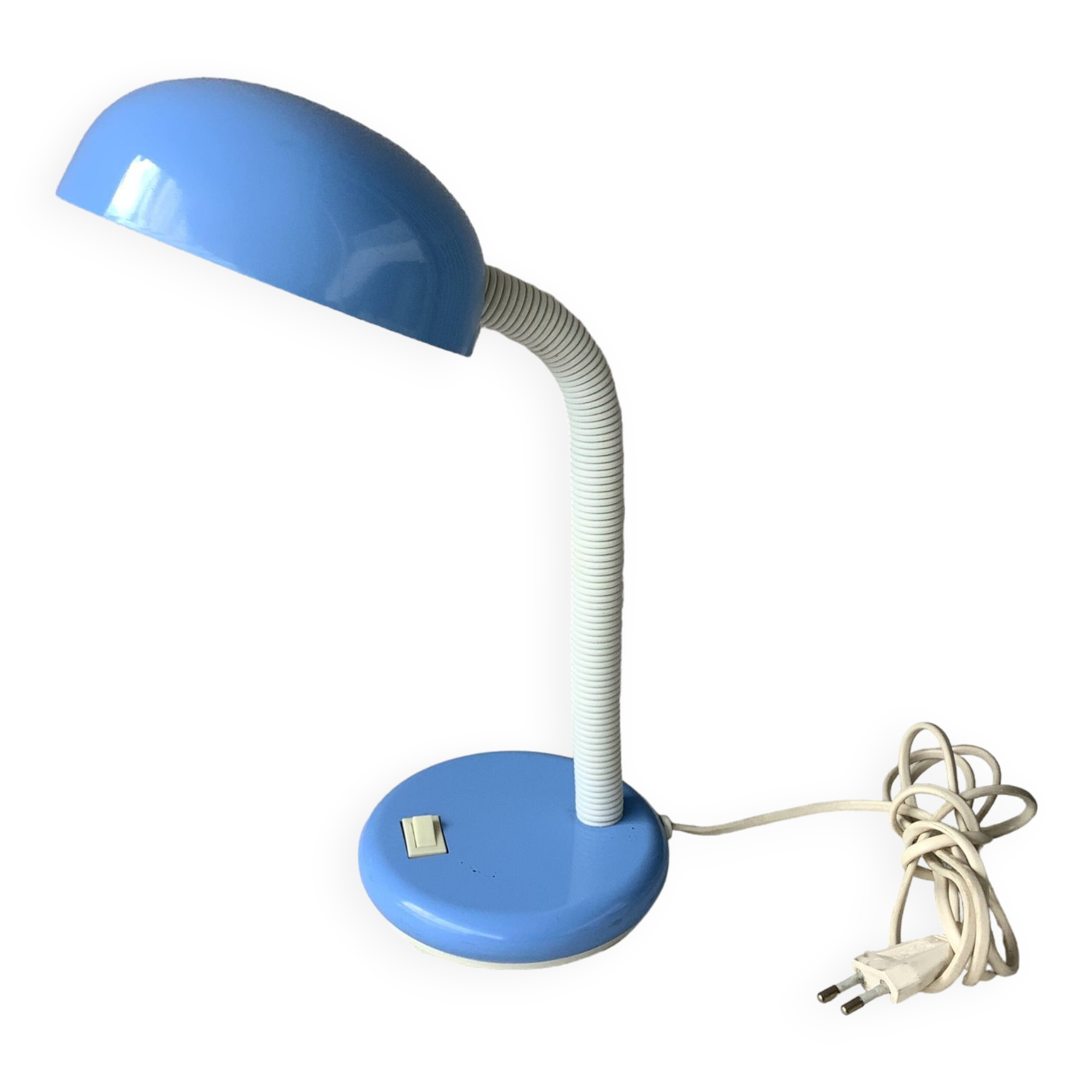 Bauhaus style sky blue space age design lamp