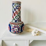 Enamelled terracotta vase