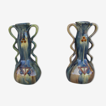 Duo of vintage vases